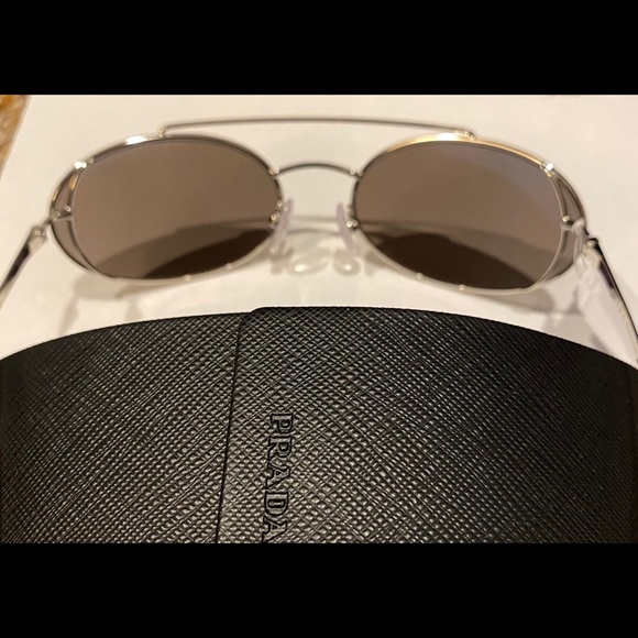 Prada oval mirror wire rimed sunglasses - Picture 5 of 8
